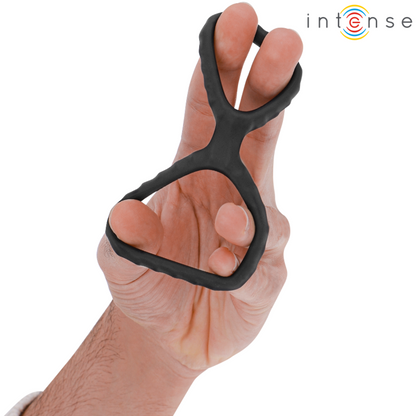 INTENSE - DEWEY DOUBLE SILICONE PENIS RING BLACK MODEL 2 - My naughty haven #