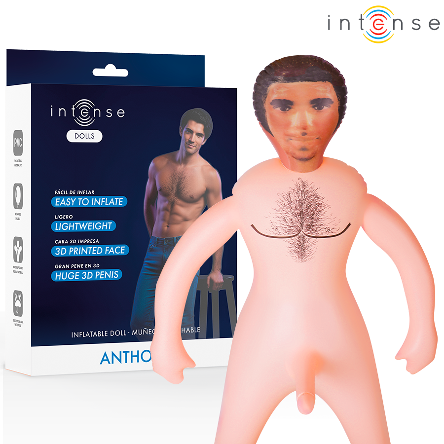 INTENSE DOLLS - ANTHONY INFLATABLE DOLL WITH 3D PENIS - My naughty haven #