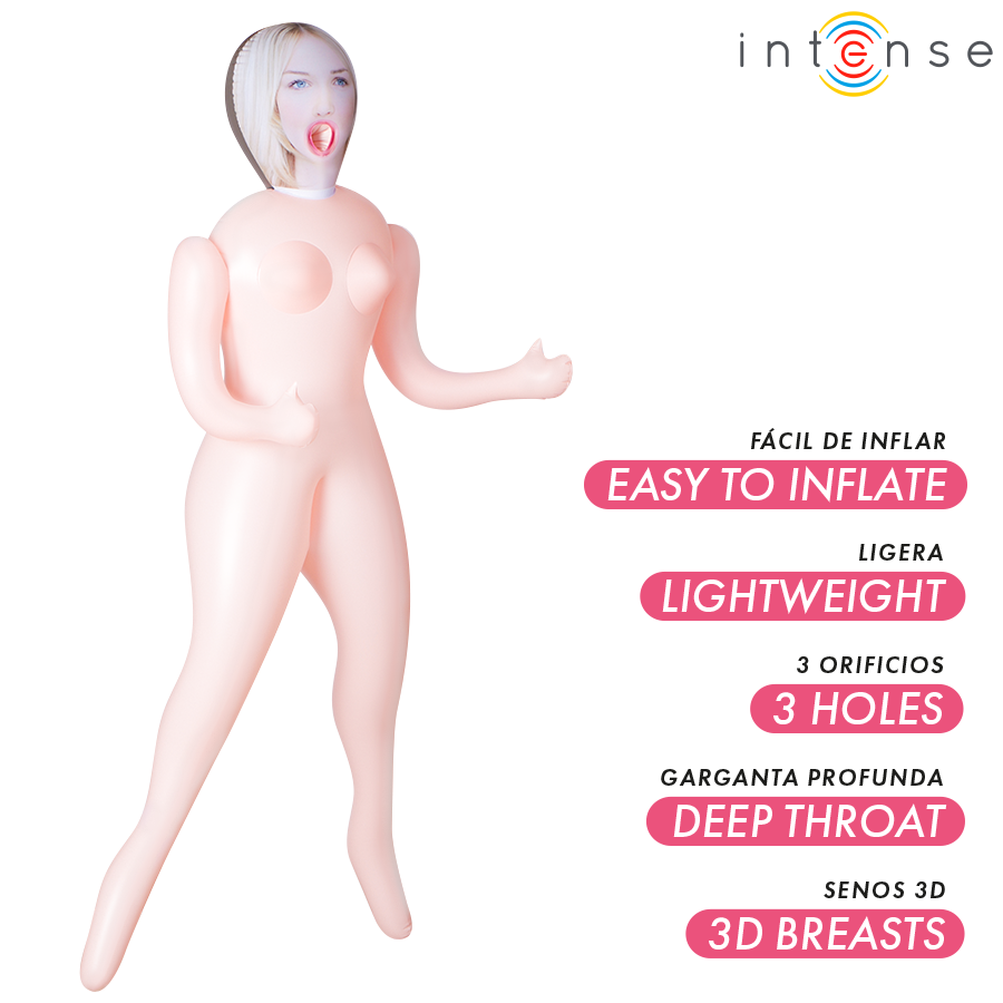 INTENSE DOLLS - INGRID INFLATABLE DOLL WITH THREE ORIFICES - My naughty haven #