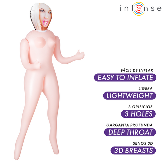 INTENSE DOLLS - IRINA INFLATABLE DOLL WITH THREE ORIFICES - My naughty haven #