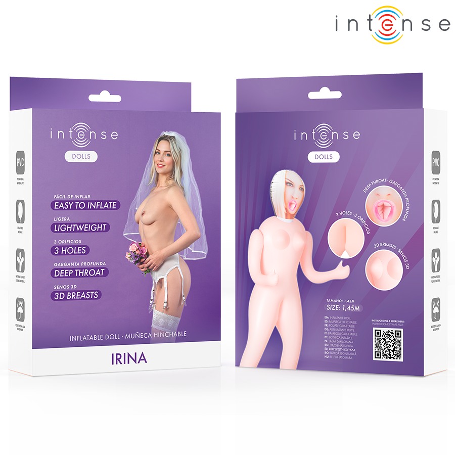 INTENSE DOLLS - IRINA INFLATABLE DOLL WITH THREE ORIFICES - My naughty haven #