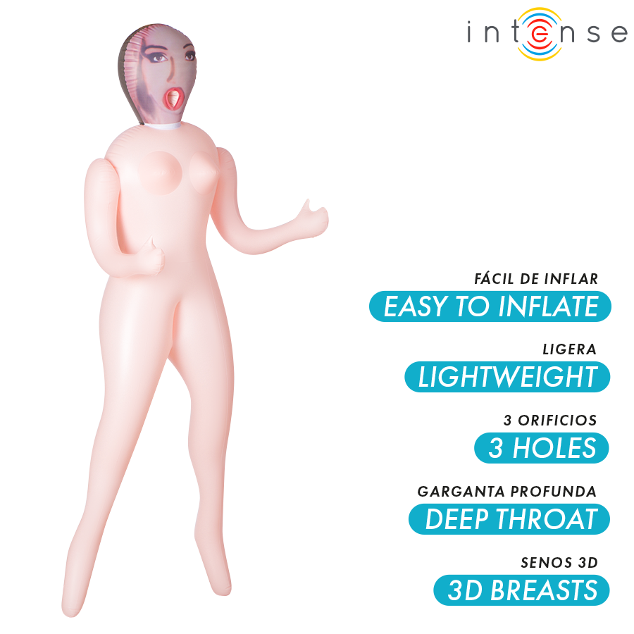INTENSE DOLLS - MONIQUE INFLATABLE DOLL WITH THREE ORIFICES - My naughty haven #