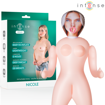 INTENSE DOLLS - NICOLE INFLATABLE DOLL WITH THREE ORIFICES - My naughty haven #