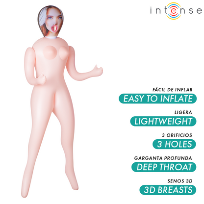 INTENSE DOLLS - NICOLE INFLATABLE DOLL WITH THREE ORIFICES - My naughty haven #