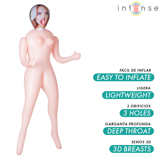 INTENSE DOLLS - NICOLE INFLATABLE DOLL WITH THREE ORIFICES - My naughty haven #