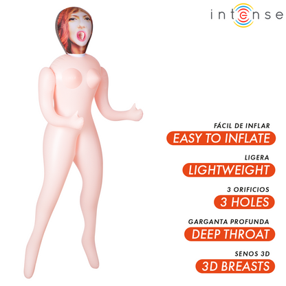 INTENSE DOLLS - SCARLETT INFLATABLE DOLL WITH THREE ORIFICES - My naughty haven #