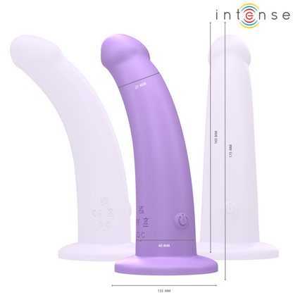 INTENSE - EDDIE VIBRATOR 17.5 CM 10 VIBRATIONS PURPLE REMOTE CONTROL - My naughty haven #
