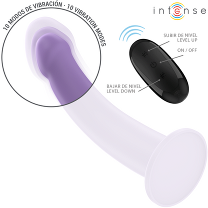INTENSE - EDDIE VIBRATOR 17.5 CM 10 VIBRATIONS PURPLE REMOTE CONTROL - My naughty haven #
