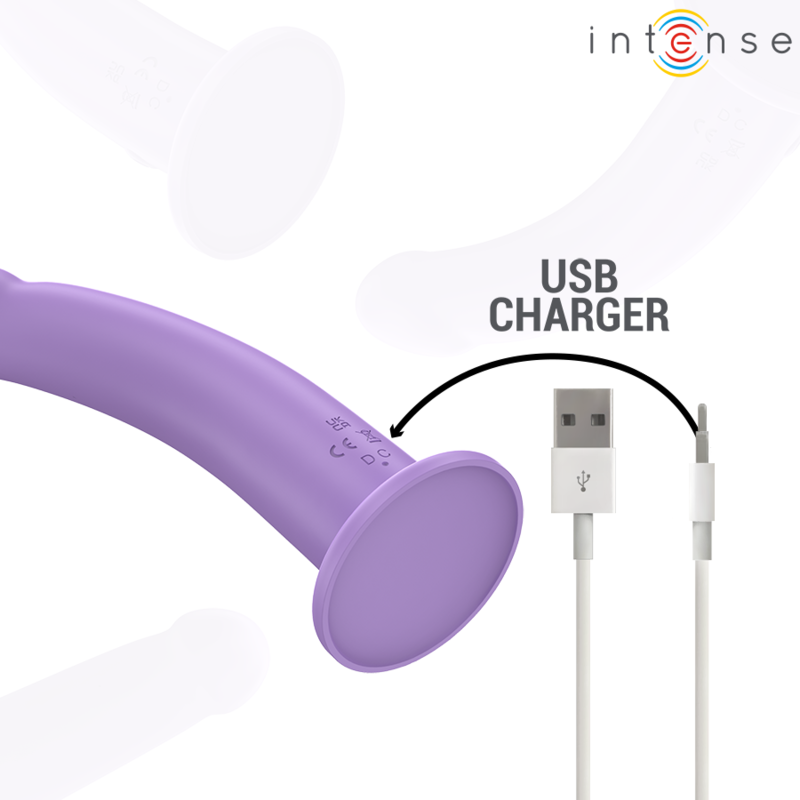 INTENSE - EDDIE VIBRATOR 17.5 CM 10 VIBRATIONS PURPLE REMOTE CONTROL - My naughty haven #