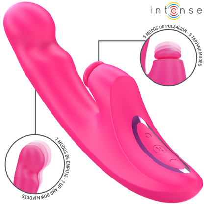 INTENSE - EMI VIBRATOR 13.5 CM MULTIFUNCTION 3 IN 1 10 VIBRATIONS PINK - My naughty haven #