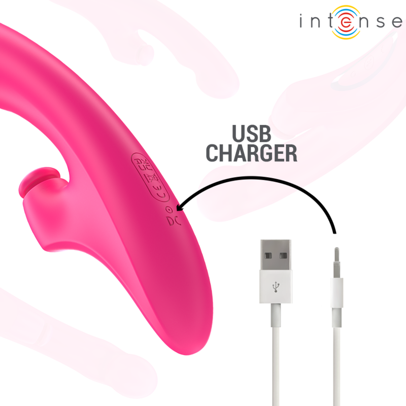 INTENSE - EMI VIBRATOR 13.5 CM MULTIFUNCTION 3 IN 1 10 VIBRATIONS PINK - My naughty haven #