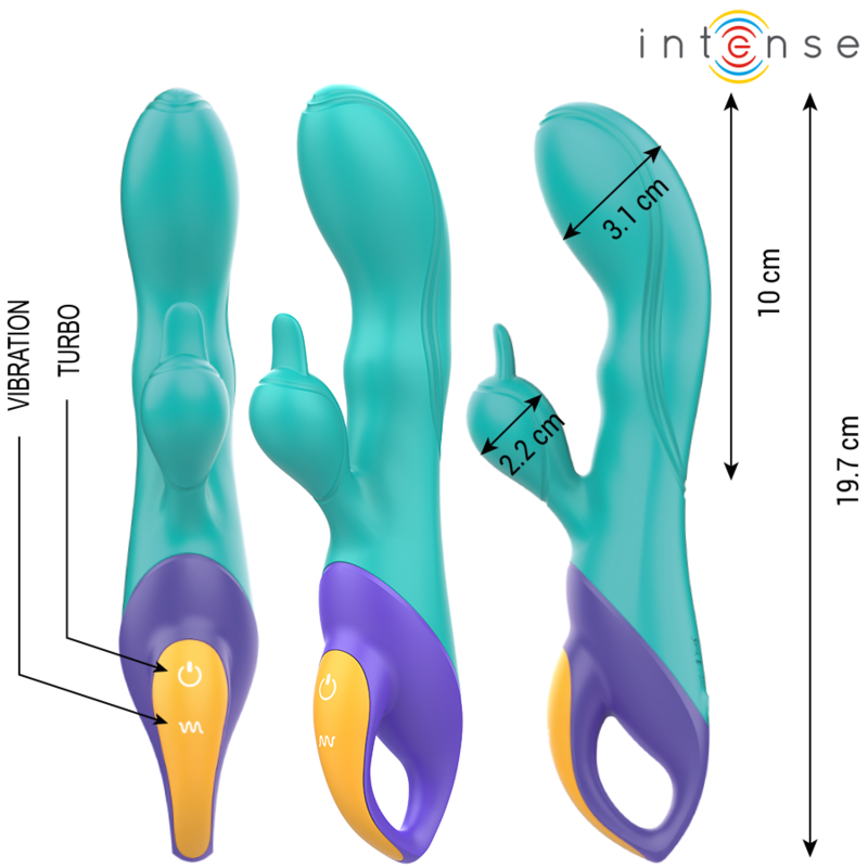 INTENSE - FRED RABBIT VIBRATOR BLUE - My naughty haven #
