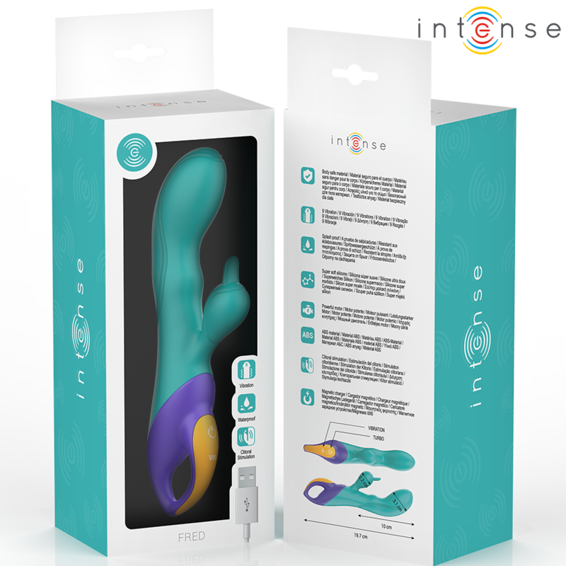 INTENSE - FRED RABBIT VIBRATOR BLUE - My naughty haven #