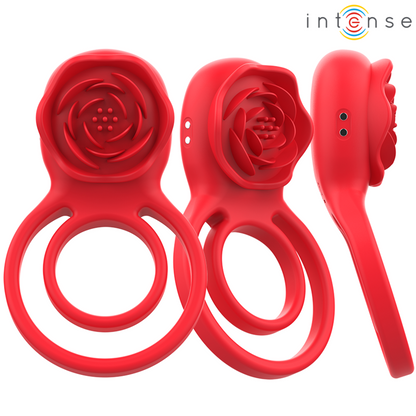 INTENSE - GAIL STIMULATOR ROSE 10 VIBRATIONS RED REMOTE CONTROL - My naughty haven #