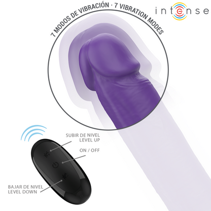 INTENSE - GUNTER DILDO DOUBLE VIBRATOR 40 CM PURPLE REMOTE CONTROL - My naughty haven #