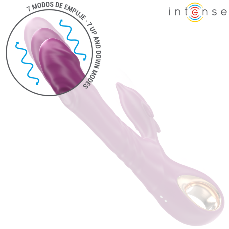 INTENSE - HALLE MULTIFUNCTION VIBRATOR WITH DOLPHIN STIMULATING TONGUE PURPLE - My naughty haven #