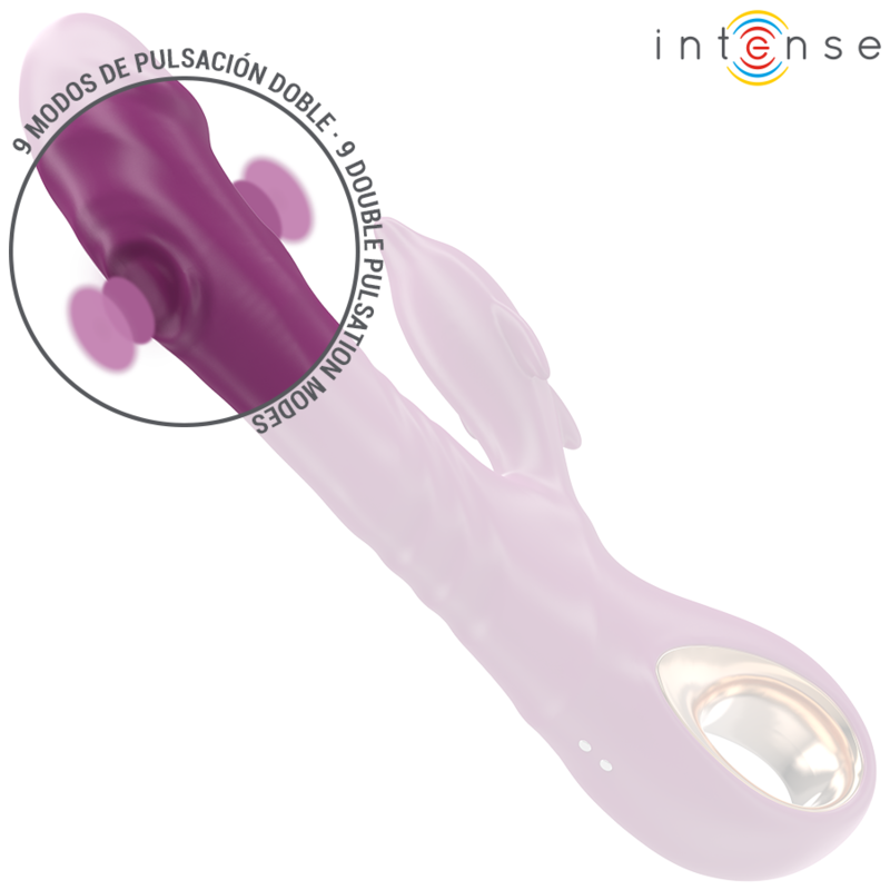 INTENSE - HALLE MULTIFUNCTION VIBRATOR WITH DOLPHIN STIMULATING TONGUE PURPLE - My naughty haven #