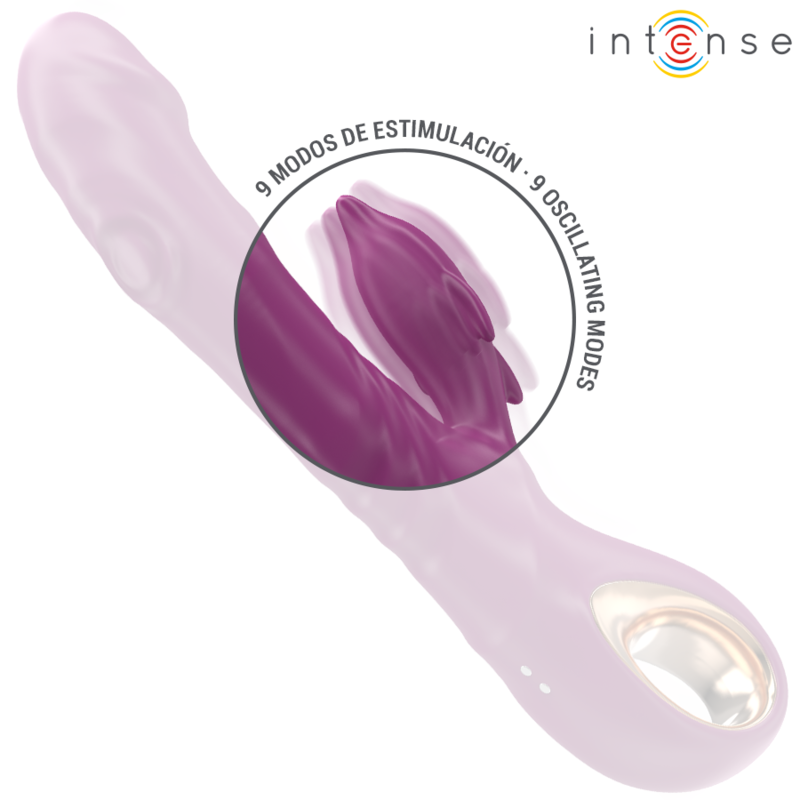 INTENSE - HALLE MULTIFUNCTION VIBRATOR WITH DOLPHIN STIMULATING TONGUE PURPLE - My naughty haven #