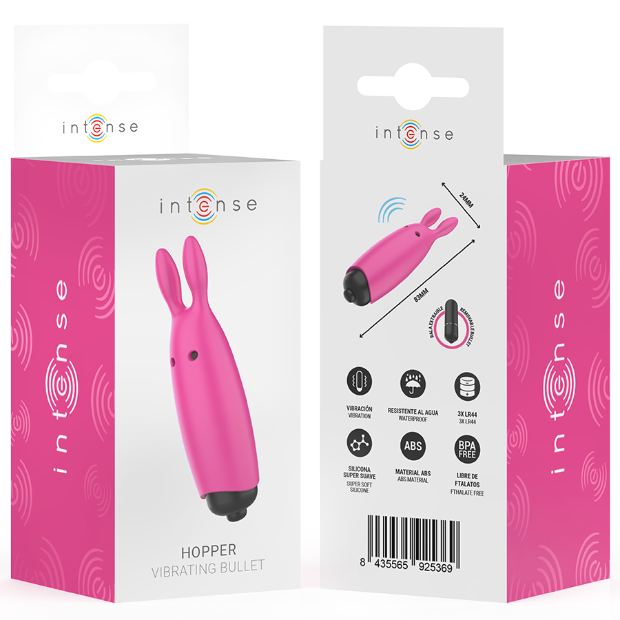INTENSE - HOPPER PINK VIBRATING BULLET 8.3 X 2.4 CM - My naughty haven #