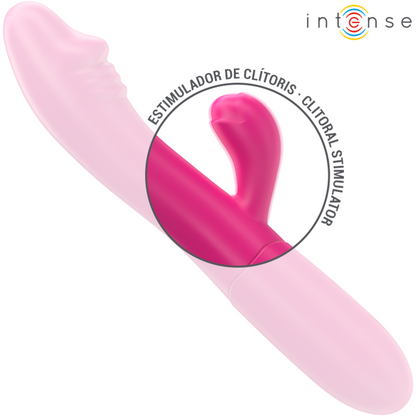 INTENSE - IVY FLEXIBLE VIBRATOR 10 VIBRATIONS WITH STIMULATING TONGUE PINK - My naughty haven #