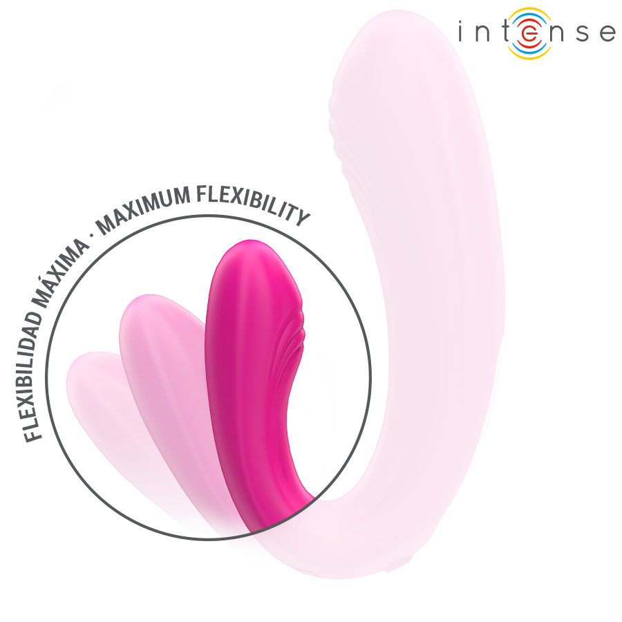 INTENSE - JANET DUAL U-SHAPED STIMULATOR AND VIBRATOR WITH REMOTE CONTROL PINK - My naughty haven #