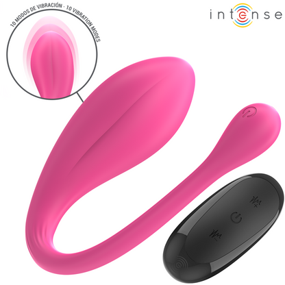 INTENSE - JANICE U VIBRATOR DOUBLE STIMULATION 10 VIBRATIONS PINK REMOTE CONTROL - My naughty haven #
