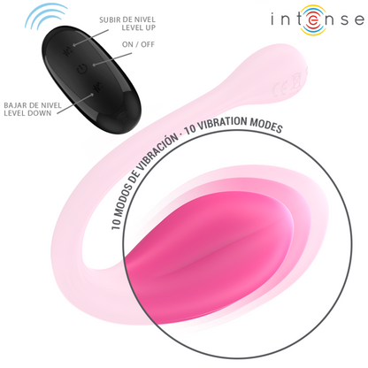 INTENSE - JANICE U VIBRATOR DOUBLE STIMULATION 10 VIBRATIONS PINK REMOTE CONTROL - My naughty haven #