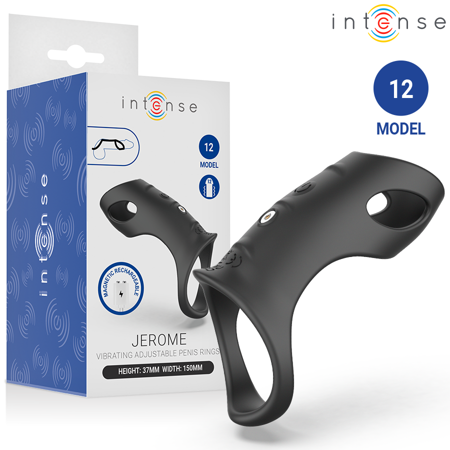 INTENSE - JEROME ADJUSTABLE VIBRATING PENIS RING MODEL 12 - My naughty haven #