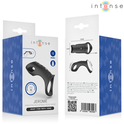 INTENSE - JEROME ADJUSTABLE VIBRATING PENIS RING MODEL 12 - My naughty haven #