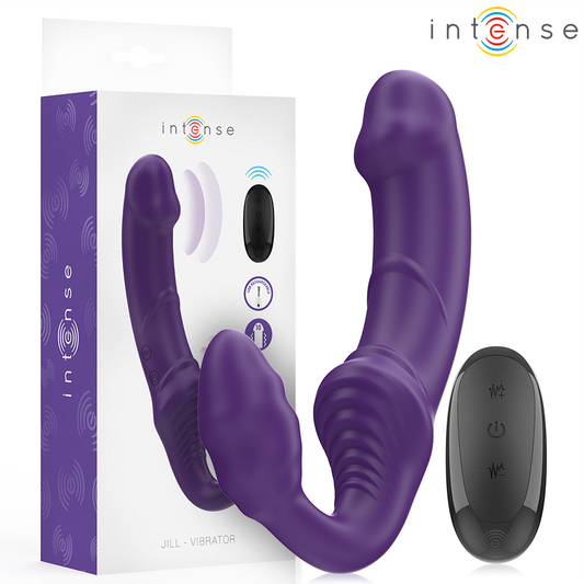 INTENSE - JILL DOUBLE VIBRATOR 20 CM PURPLE REMOTE CONTROL - My naughty haven #