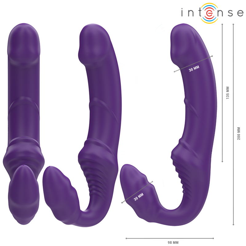 INTENSE - JILL DOUBLE VIBRATOR 20 CM PURPLE REMOTE CONTROL - My naughty haven #