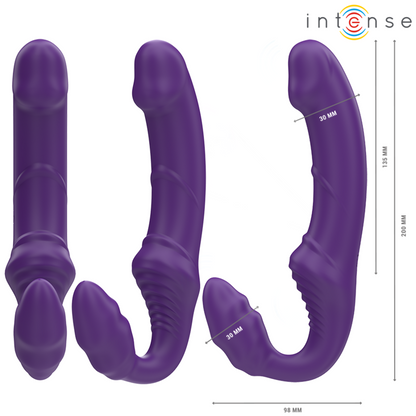 INTENSE - JILL DOUBLE VIBRATOR 20 CM PURPLE REMOTE CONTROL - My naughty haven #