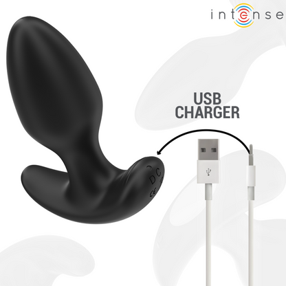 INTENSE - JOEY ANAL PLUG 10 VIBRATIONS BLACK REMOTE CONTROL - My naughty haven #