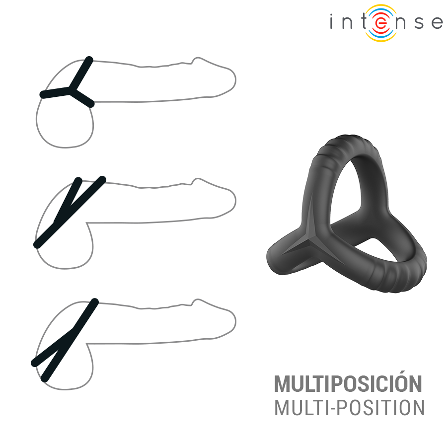 INTENSE - JOHN ADJUSTABLE TRIPLE PENIS RING MODEL 4 - My naughty haven #