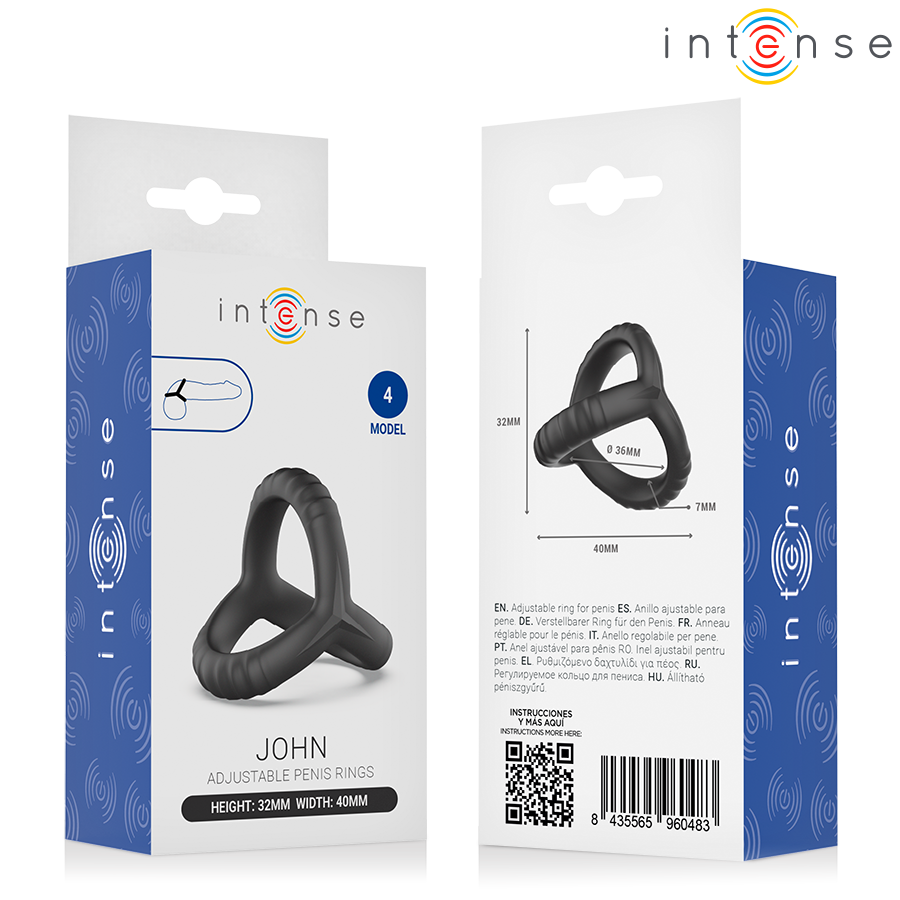 INTENSE - JOHN ADJUSTABLE TRIPLE PENIS RING MODEL 4 - My naughty haven #