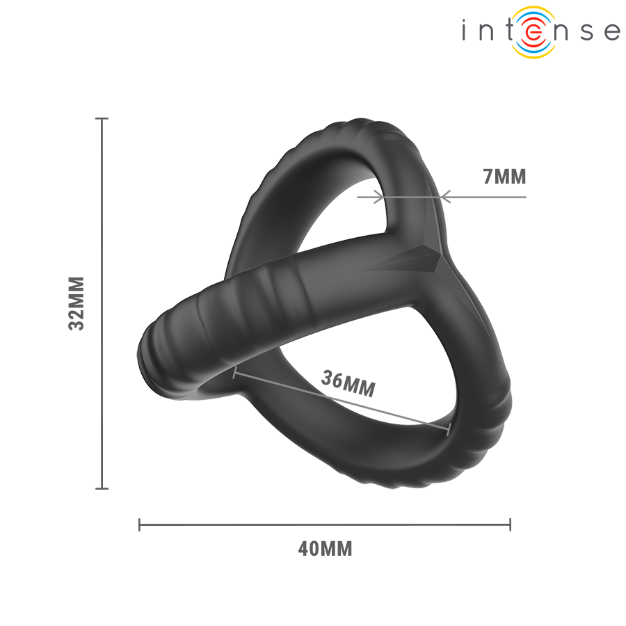 INTENSE - JOHN ADJUSTABLE TRIPLE PENIS RING MODEL 4 - My naughty haven #