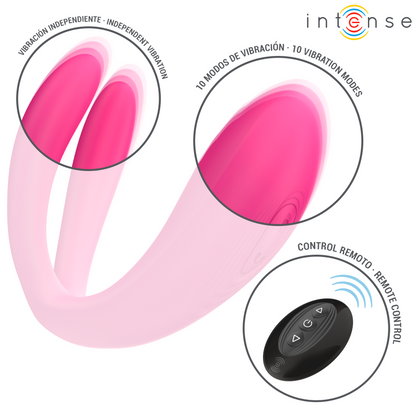 INTENSE - JULIA DOUBLE VIBRATOR CLAMP STIMULATOR REMOTE CONTROL - My naughty haven #