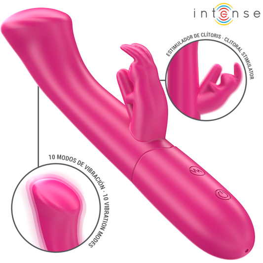 INTENSE - JULIETA RABBIT VIBRATOR 18.6 CM 10 VIBRATIONS PINK - My naughty haven #