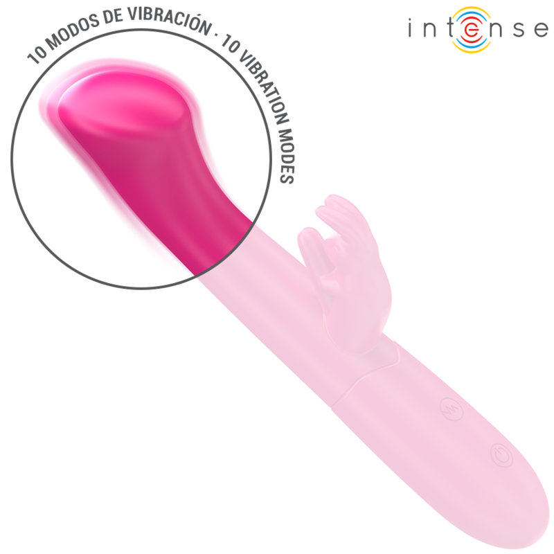INTENSE - JULIETA RABBIT VIBRATOR 18.6 CM 10 VIBRATIONS PINK - My naughty haven #