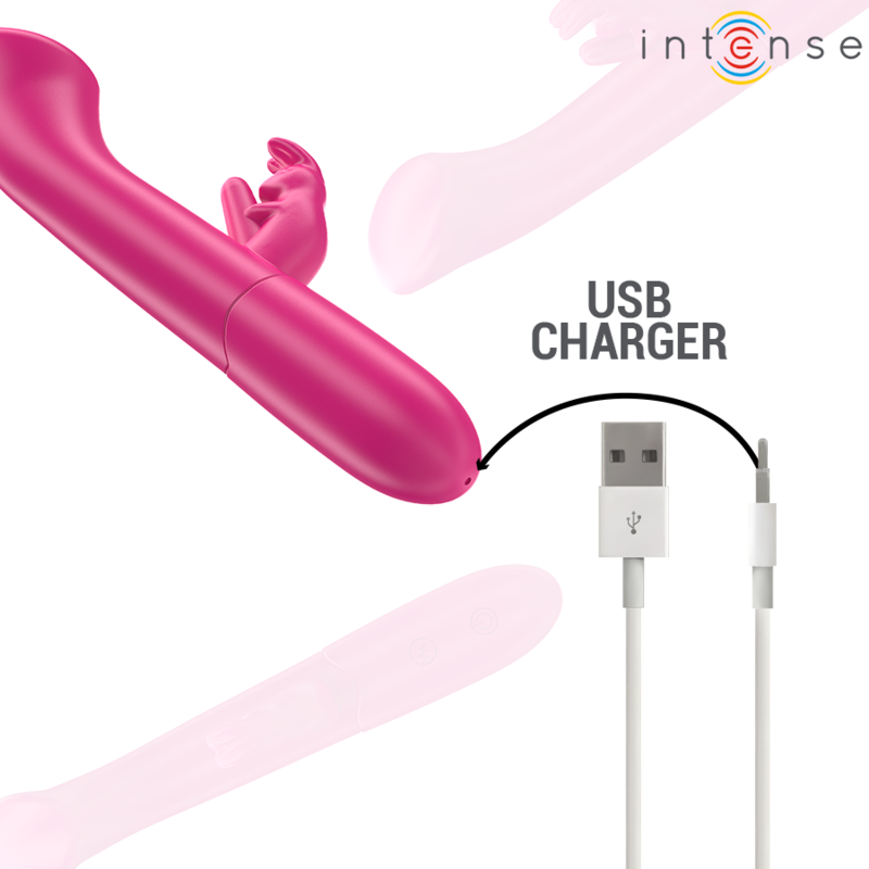 INTENSE - JULIETA RABBIT VIBRATOR 18.6 CM 10 VIBRATIONS PINK - My naughty haven #