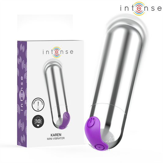 INTENSE - KAREN MINI RECHARGEABLE VIBRATING BULLET BLACK - My naughty haven #