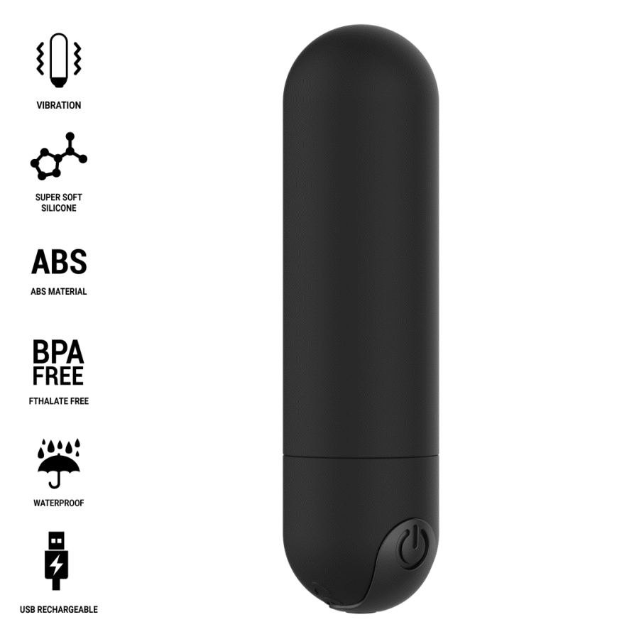 INTENSE - KAREN MINI RECHARGEABLE VIBRATING BULLET BLACK - My naughty haven #