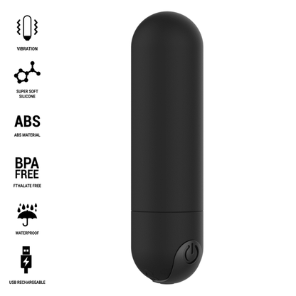 INTENSE - KAREN MINI RECHARGEABLE VIBRATING BULLET BLACK - My naughty haven #