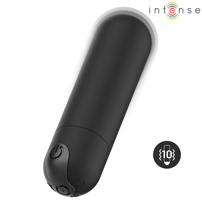 INTENSE - KAREN MINI RECHARGEABLE VIBRATING BULLET BLACK - My naughty haven #