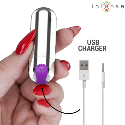 INTENSE - KAREN MINI RECHARGEABLE VIBRATING BULLET BLACK - My naughty haven #