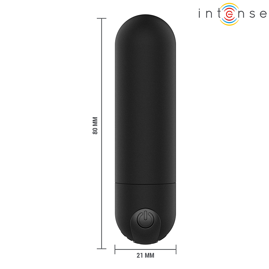 INTENSE - KAREN MINI RECHARGEABLE VIBRATING BULLET BLACK - My naughty haven #