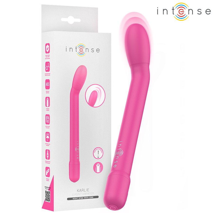 INTENSE - KARLIE RECHARGEABLE G-SPOT STIMULATOR PINK - My naughty haven #