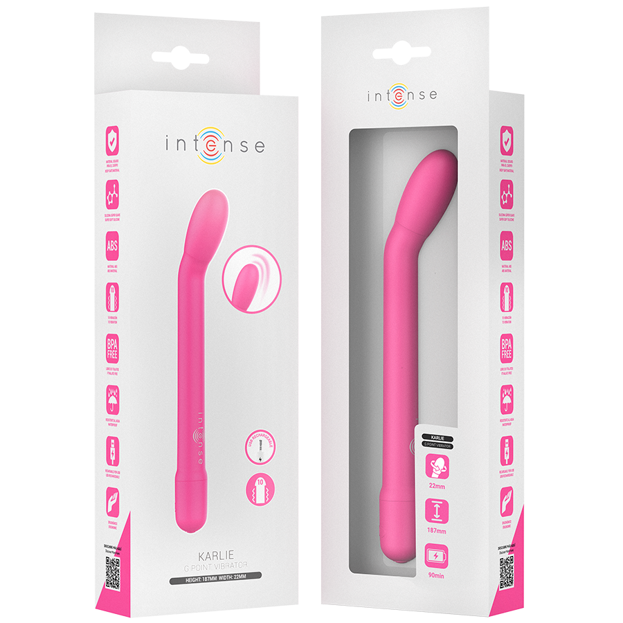 INTENSE - KARLIE RECHARGEABLE G-SPOT STIMULATOR PINK - My naughty haven #