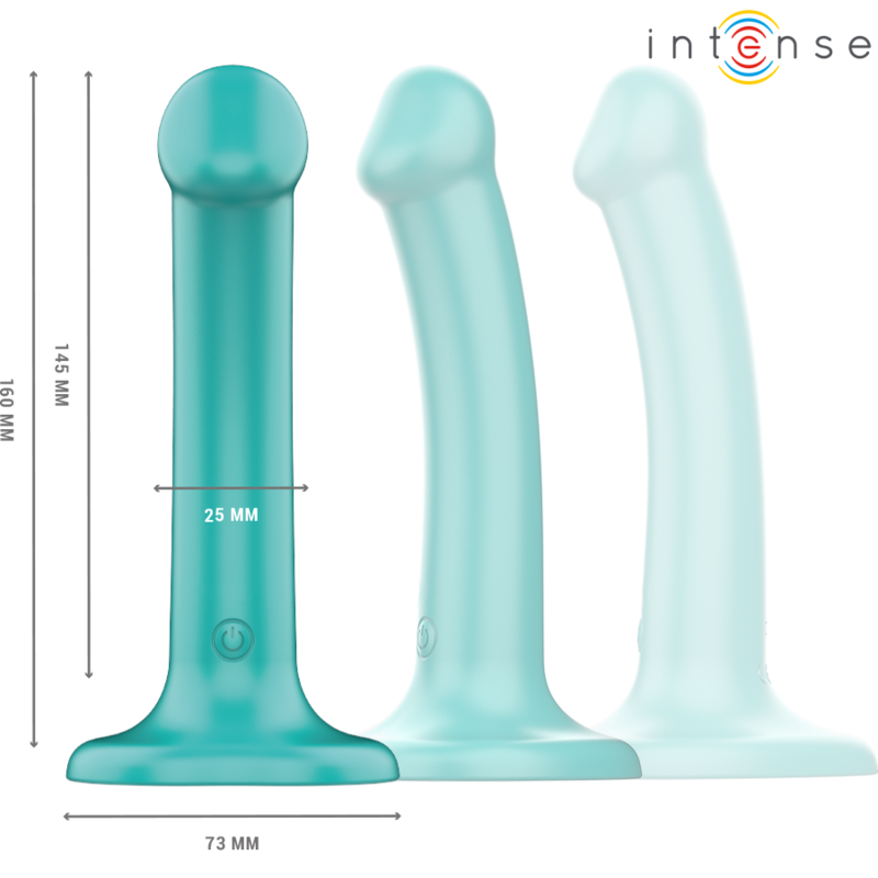 INTENSE - KATIE VIBRATOR WITH SUCTION CUP 10 VIBRATIONS BLUE REMOTE CONTROL - My naughty haven #