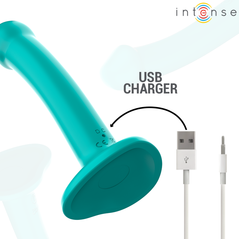 INTENSE - KATIE VIBRATOR WITH SUCTION CUP 10 VIBRATIONS BLUE REMOTE CONTROL - My naughty haven #